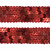 Тесьма с пайетками 3, шир. 20 мм/уп. 25+/-1 м, цвет красный - купить в Невинномысске. Цена: 778.19 руб.