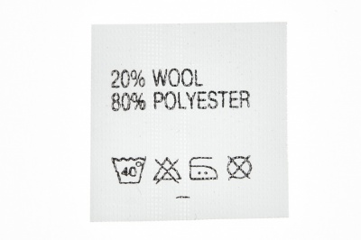 Состав и уход 20% wool 80% poliester - купить в Невинномысске. Цена: 64.21 руб.