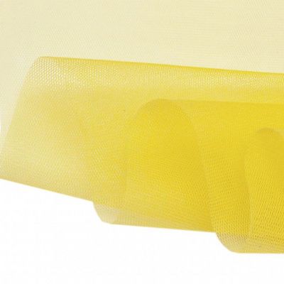 Фатин жесткий 16-68, 22 гр/м2, шир.180см, цвет жёлтый - купить в Невинномысске. Цена 89.29 руб.