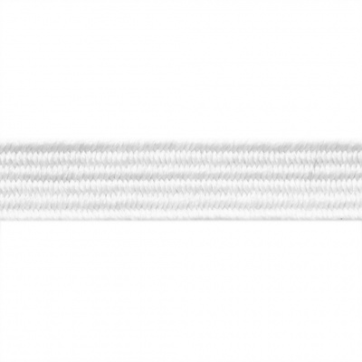 Резиновые нити с текстильным покрытием, шир. 6 мм ( упак.55 м/уп), цв.-белый - купить в Невинномысске. Цена: 210.75 руб.