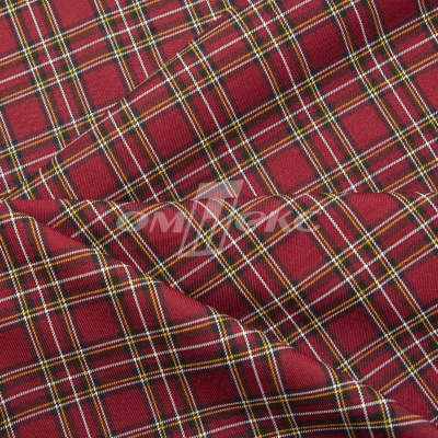 Ткань костюмная клетка 24379 2012, 230 гр/м2, шир.150см, цвет бордовый/бел/жел - купить в Невинномысске. Цена 539.74 руб.