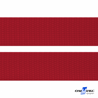Красный- цв.171-Текстильная лента-стропа 550 гр/м2 ,100% пэ шир.30 мм (боб.50+/-1 м) - купить в Невинномысске. Цена: 475.36 руб.