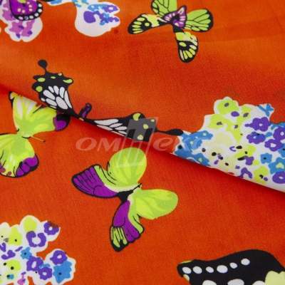 Плательная ткань "Софи" 7.1, 75 гр/м2, шир.150 см, принт бабочки - купить в Невинномысске. Цена 241.49 руб.