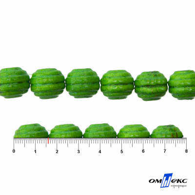 0309-Бусины деревянные "ОмТекс", 16 мм, упак.50+/-3шт, цв.019-зеленый - купить в Невинномысске. Цена: 62.22 руб.