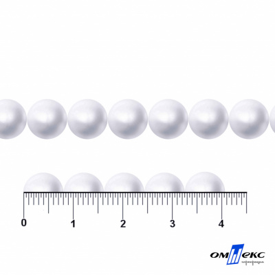 0404-5146А-Полубусины пластиковые круглые "ОмТекс", 8 мм, (уп.50гр=365+/-3шт), цв.064-белый - купить в Невинномысске. Цена: 63.46 руб.