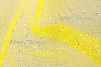 Сетка Глиттер, 40 гр/м2, шир.160см, цвет жёлтый - купить в Невинномысске. Цена 163.01 руб.