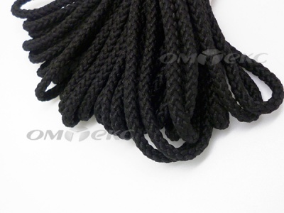Шнур В-035 4 мм круп.плетение 100 м черный - купить в Невинномысске. Цена: 156.40 руб.
