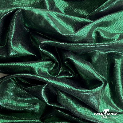 Трикотажное полотно голограмма, шир.140 см, #602 -чёрный/зелёный - купить в Невинномысске. Цена 385.88 руб.