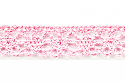 Тесьма кружевная 0621-1607, шир. 15 мм/уп. 20+/-1 м, цвет 096-розовый - купить в Невинномысске. Цена: 302.42 руб.