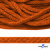 Шнур плетеный d-6 мм, 70% хлопок 30% полиэстер, уп.90+/-1 м, цв.1066-апельсин - купить в Невинномысске. Цена: 588 руб.