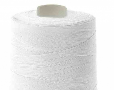 Швейные нитки (армированные) 28S/2, нам. 2 500 м, цвет белый - купить в Невинномысске. Цена: 148.95 руб.