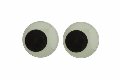 Глазки для игрушек, круглые, с бегающими зрачками, 40 мм/упак.20+/-2 шт, цв. -черно-белые - купить в Невинномысске. Цена: 158.73 руб.