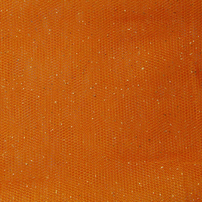 Сетка Глиттер, 24 г/м2, шир.145 см., оранжевый - купить в Невинномысске. Цена 118.43 руб.