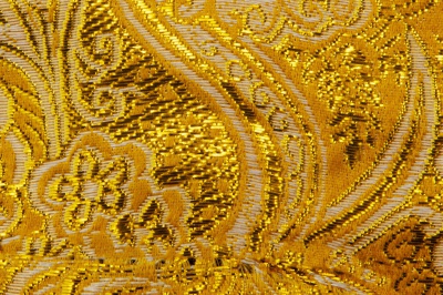 Ткань костюмная жаккард №12, 140 гр/м2, шир.150см, цвет жёлтый - купить в Невинномысске. Цена 383.29 руб.