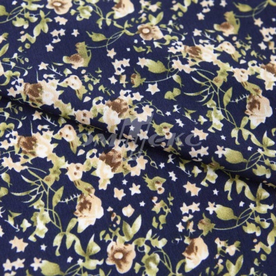 Плательная ткань "Фламенко" 1.1, 80 гр/м2, шир.150 см, принт растительный - купить в Невинномысске. Цена 241.49 руб.