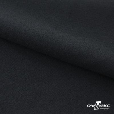 Трикотажное полотно "Капри" 100% полиэстр, 152см, 320 г/м2, чёрный, м - купить в Невинномысске. Цена 374 руб.