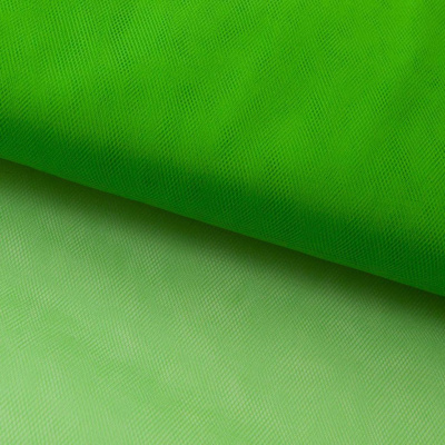 Фатин матовый 16-146, 12 гр/м2, шир.300см, цвет зелёный - купить в Невинномысске. Цена 113.85 руб.