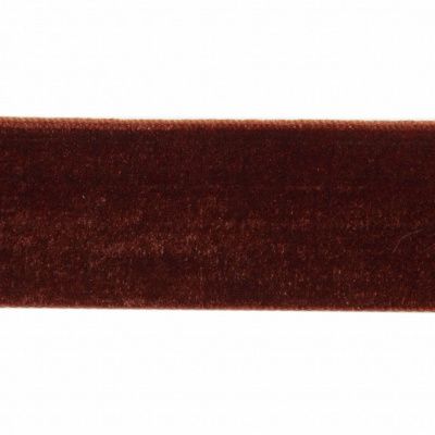 Лента бархатная нейлон, шир.25 мм, (упак. 45,7м), цв.120-шоколад - купить в Невинномысске. Цена: 981.09 руб.
