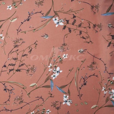 Плательная ткань "Фламенко" 2.1, 80 гр/м2, шир.150 см, принт растительный - купить в Невинномысске. Цена 311.05 руб.