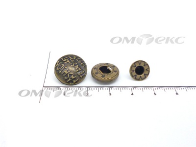 Кнопки металл 15 мм альфа антик с рис.№3  - купить в Невинномысске. Цена: 2.90 руб.
