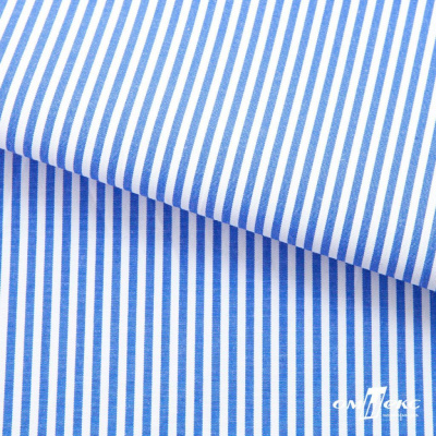 Ткань сорочечная Полоска Кенди, 115 г/м2, 58% пэ,42% хл, шир.150 см, цв.3-синий, (арт.110) - купить в Невинномысске. Цена 306.69 руб.