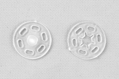 Кнопки пришивные пластиковые 15 мм, блистер 24шт, цв.-прозрачные - купить в Невинномысске. Цена: 68.79 руб.