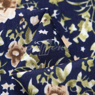Плательная ткань "Фламенко" 1.1, 80 гр/м2, шир.150 см, принт растительный - купить в Невинномысске. Цена 241.49 руб.