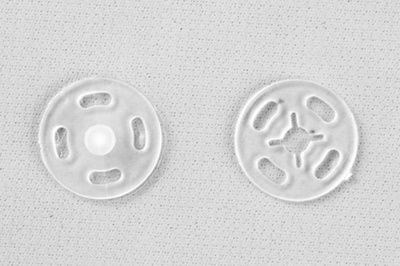 Кнопки пришивные пластиковые 13 мм, блистер 24шт, цв.-прозрачные - купить в Невинномысске. Цена: 62.27 руб.