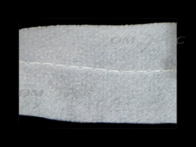 WS7225-прокладочная лента усиленная швом для подгиба 30мм-белая (50м) - купить в Невинномысске. Цена: 16.71 руб.