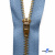 Молнии джинсовые металл т-5, 18 см латунь (YG), цв.-деним (231) - купить в Невинномысске. Цена: 22.80 руб.