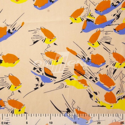 Плательная ткань "Софи" 14.1, 75 гр/м2, шир.150 см, принт птицы - купить в Невинномысске. Цена 241.49 руб.