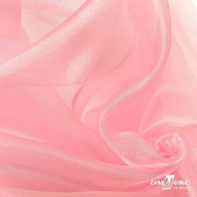 Ткань органза, 100% полиэстр, 28г/м2, шир. 150 см, цв. #47 розовая пудра - купить в Невинномысске. Цена 86.24 руб.