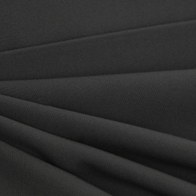 Костюмная ткань "Элис", 200 гр/м2, шир.150см, цвет чёрный - купить в Невинномысске. Цена 306.20 руб.