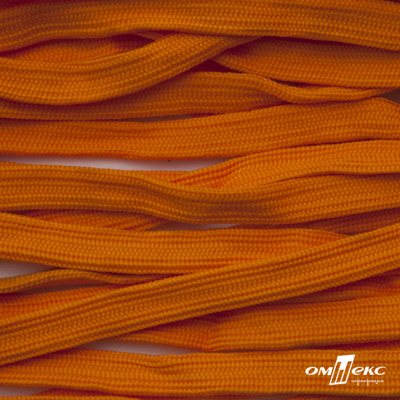 Шнур плетеный (плоский) d-12 мм, (уп.90+/-1м), 100% полиэстер, цв.267 - оранжевый - купить в Невинномысске. Цена: 8.62 руб.