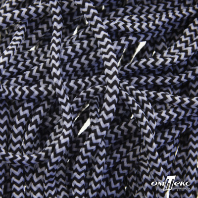 Шнурки #107-16, круглые 130 см, двухцветные цв.серый/чёрный - купить в Невинномысске. Цена: 31.89 руб.