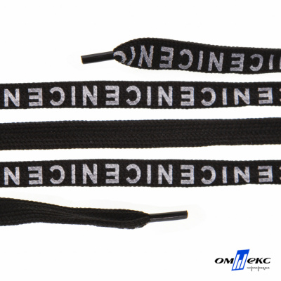 Шнурки #107-06, плоские 130 см, "СENICE" , цв.чёрный - купить в Невинномысске. Цена: 23.03 руб.