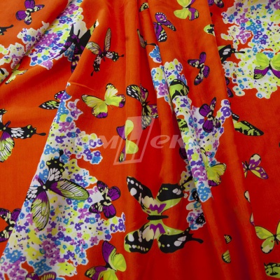 Плательная ткань "Софи" 7.1, 75 гр/м2, шир.150 см, принт бабочки - купить в Невинномысске. Цена 243.96 руб.