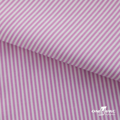 Ткань сорочечная Полоска Кенди, 115 г/м2, 58% пэ,42% хл, шир.150 см, цв.1-розовый, (арт.110) - купить в Невинномысске. Цена 306.69 руб.