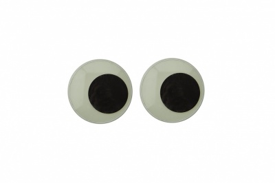 Глазки для игрушек, круглые, с бегающими зрачками, 15 мм/упак.50+/-2 шт, цв. -черно-белые - купить в Невинномысске. Цена: 46.92 руб.