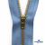 Молнии джинсовые металл т-4, 18 см латунь (YG), цв.-деним (231) - купить в Невинномысске. Цена: 21.57 руб.