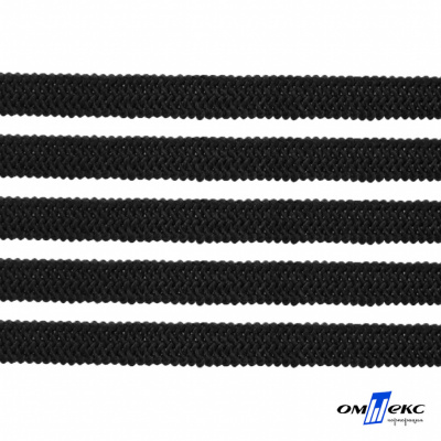 Лента эластичная вязанная (резинка) 4 мм (200+/-1 м) 400 гр/м2 черная бобина "ОМТЕКС" - купить в Невинномысске. Цена: 1.78 руб.