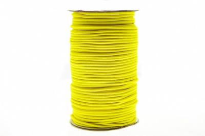 0370-1301-Шнур эластичный 3 мм, (уп.100+/-1м), цв.110 - желтый - купить в Невинномысске. Цена: 459.62 руб.
