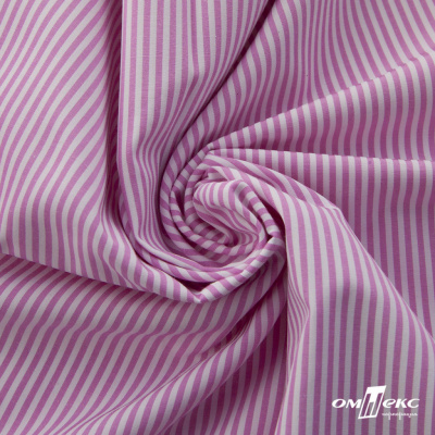 Ткань сорочечная Полоска Кенди, 115 г/м2, 58% пэ,42% хл, шир.150 см, цв.1-розовый, (арт.110) - купить в Невинномысске. Цена 306.69 руб.