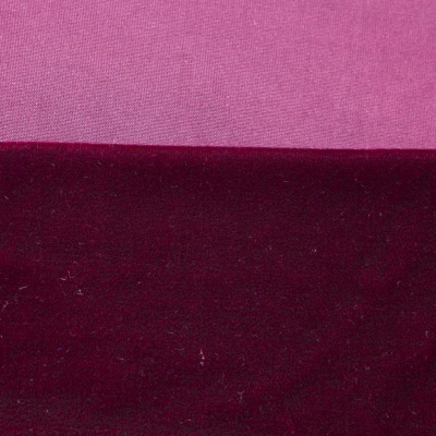 Бархат стрейч №2, 240 гр/м2, шир.160 см, (2,6 м/кг), цвет бордо - купить в Невинномысске. Цена 740.88 руб.