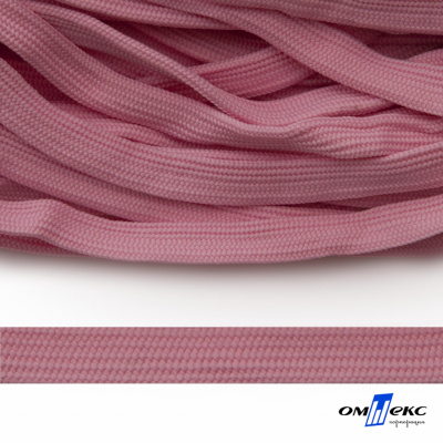 Шнур плетеный (плоский) d-12 мм, (уп.90+/-1м), 100% полиэстер, цв.256 - розовый - купить в Невинномысске. Цена: 8.71 руб.