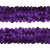 Тесьма с пайетками 12, шир. 30 мм/уп. 25+/-1 м, цвет фиолет - купить в Невинномысске. Цена: 1 098.48 руб.