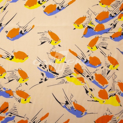 Плательная ткань "Софи" 14.1, 75 гр/м2, шир.150 см, принт птицы - купить в Невинномысске. Цена 241.49 руб.