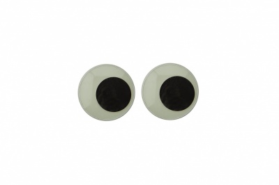 Глазки для игрушек, круглые, с бегающими зрачками, 8 мм/упак.50+/-2 шт, цв. -черно-белые - купить в Невинномысске. Цена: 15.88 руб.