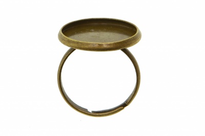 Заготовка для рукоделия металлическая фигурная для кольца 15мм - купить в Невинномысске. Цена: 7.44 руб.