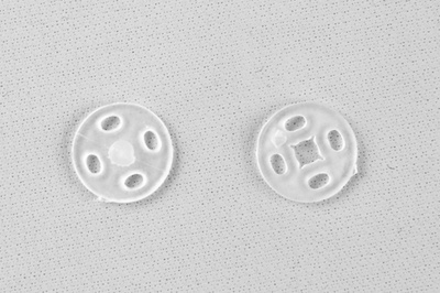 Кнопки пришивные пластиковые 10 мм, блистер 24шт, цв.-прозрачные - купить в Невинномысске. Цена: 48.41 руб.